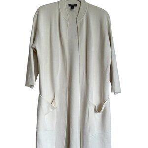 Eileen Fischer ivory silk cotton blend cardigan Size Petite Small